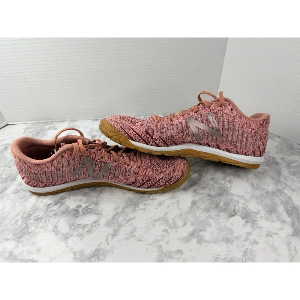 New Balance Women's Minimus  wx20VS7 Sz 9.5  Pink Barefoot Knit Running Sneaker